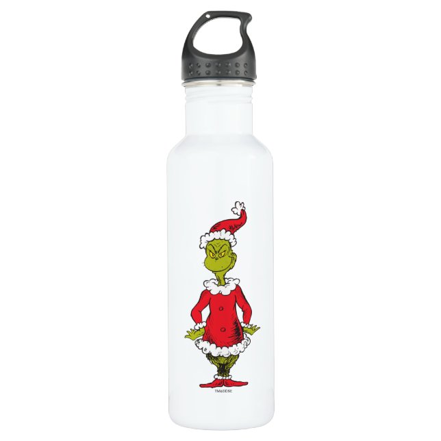 Classic The Grinch | Santa Claus 710 Ml Water Bottle (Front)