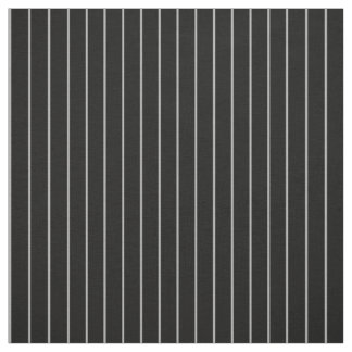Classic Thin Grey Black Pinstripe Striped Pattern Fabric