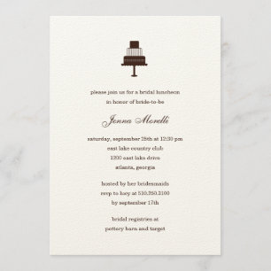 Classic Tiered Cake Bridal Shower Invitation