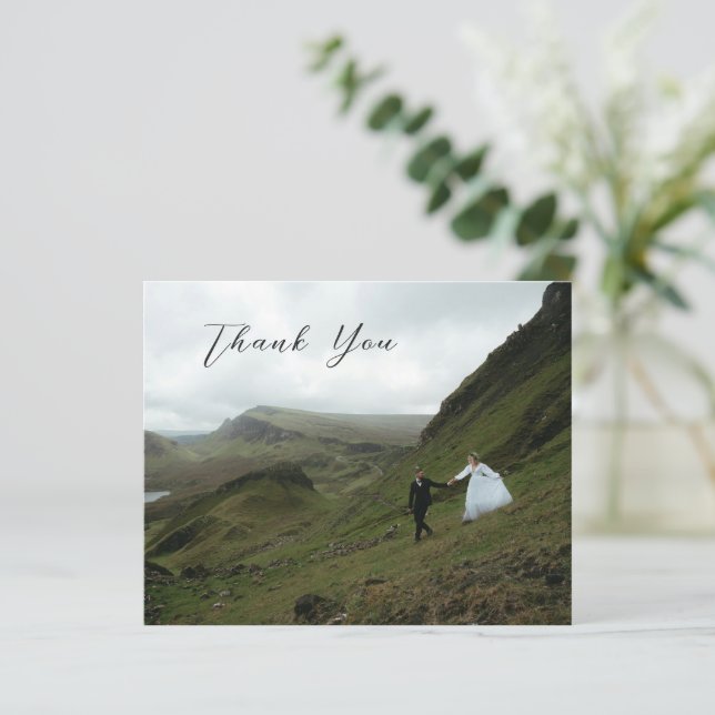 Classic Timeless Budget Wedding Thank You Card (Standing Front)