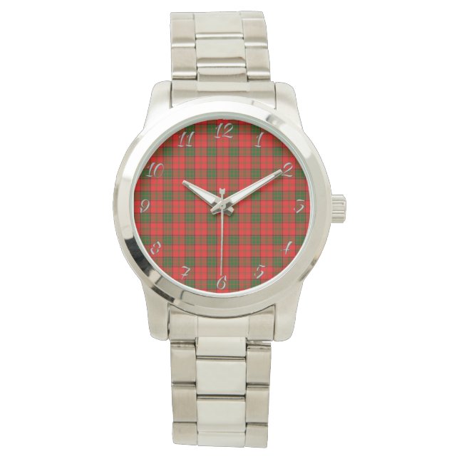 Classic Timeless Clan Adair Plaid Tartan Gift Watch (Front)