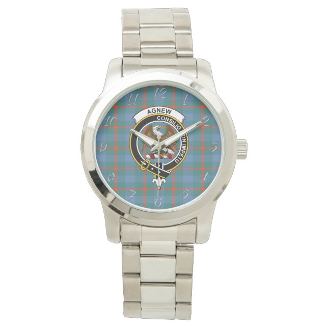 Classic Timeless Clan Agnew Ancient Tartan Plaid G Watch (Front)