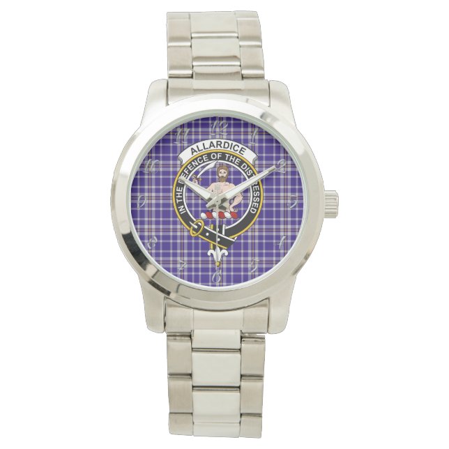 Classic Timeless Clan Allardice Tartan Plaid Gift Watch (Front)