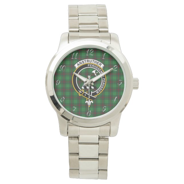 Classic Timeless Clan Anstruther Hunting Tartan Watch (Front)