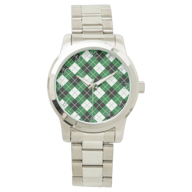 Classic Timeless Clan Argyle Diagonal Diamond Tart Watch (Front)