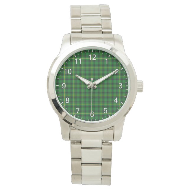 Classic Timeless Clan Arthur Plaid Tartan Plaid Gi Watch (Front)