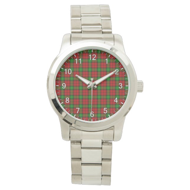 Classic Timeless Clan Auchinleck Plaid Tartan Plai Watch (Front)
