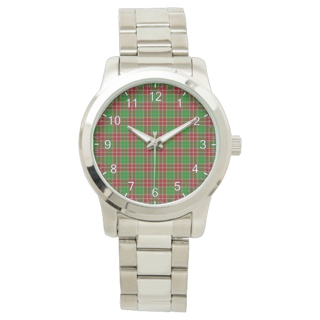 Classic Timeless Clan Baxter Modern Tartan Plaid Watch (Front)