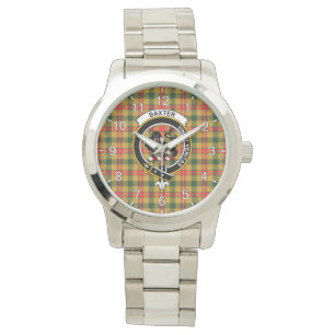 Classic Timeless Clan Baxter Tartan Badge Plaid Watch