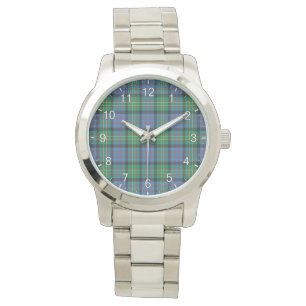 Classic Timeless Clan Bowie Tartan Plaid Gift Watch