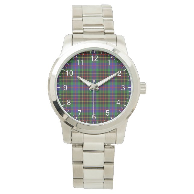 Classic Timeless Clan Brodie Hunting Tartan Plaid  Watch (Front)