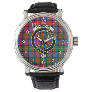 Classic Timeless Clan Carnegie Ancient Tartan Badg Watch