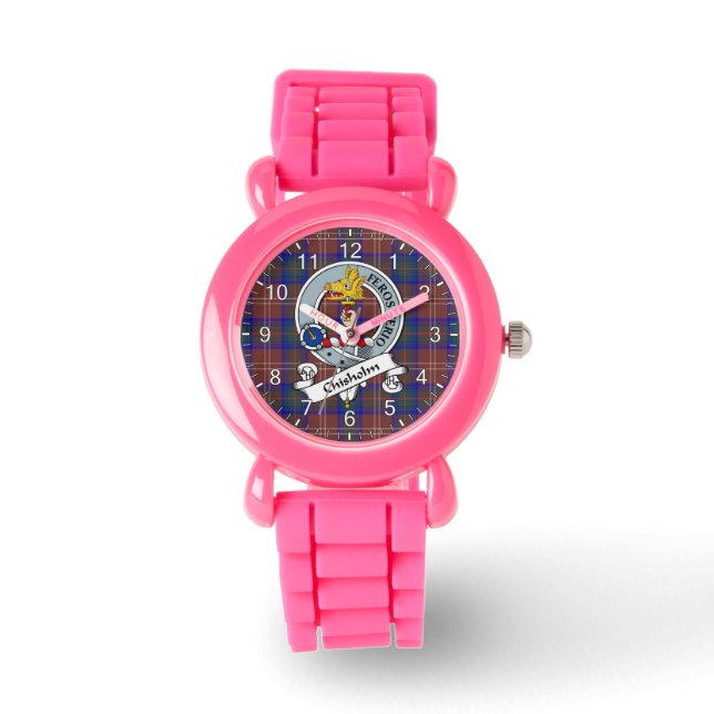 Classic Timeless Clan Chisholm Hunting Modern Badg Watch (Front)