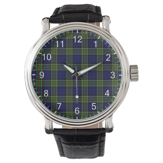 Classic Timeless Clan Colquhoun Tartan Plaid Gift  Watch (Front)