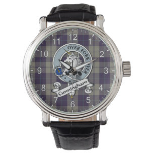 Classic Timeless Clan Cunningham Dress Blue Badge Watch