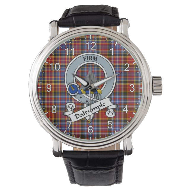 Classic Timeless Clan Dalrymple Orginal Badge Tart Watch (Front)