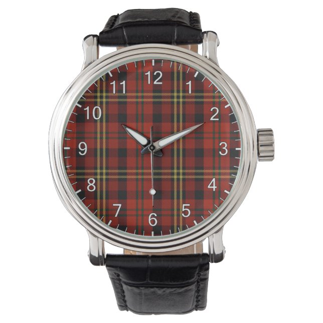 Classic Timeless Clan Davis Tartan Plaid Gift Watc Watch (Front)