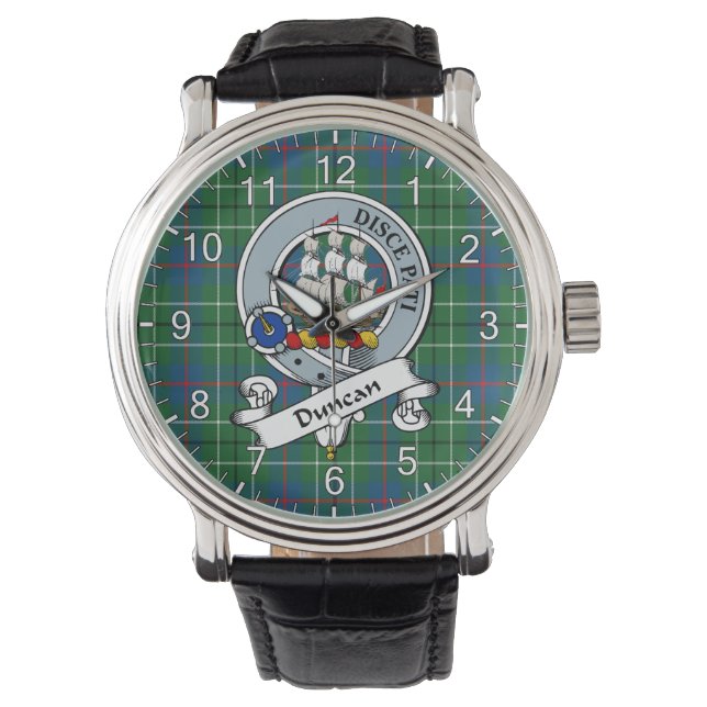 Classic Timeless Clan Duncan Ancient Badge Tartan  Watch (Front)
