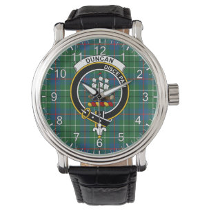 Classic Timeless Clan Duncan Ancient Tartan Badge  Watch