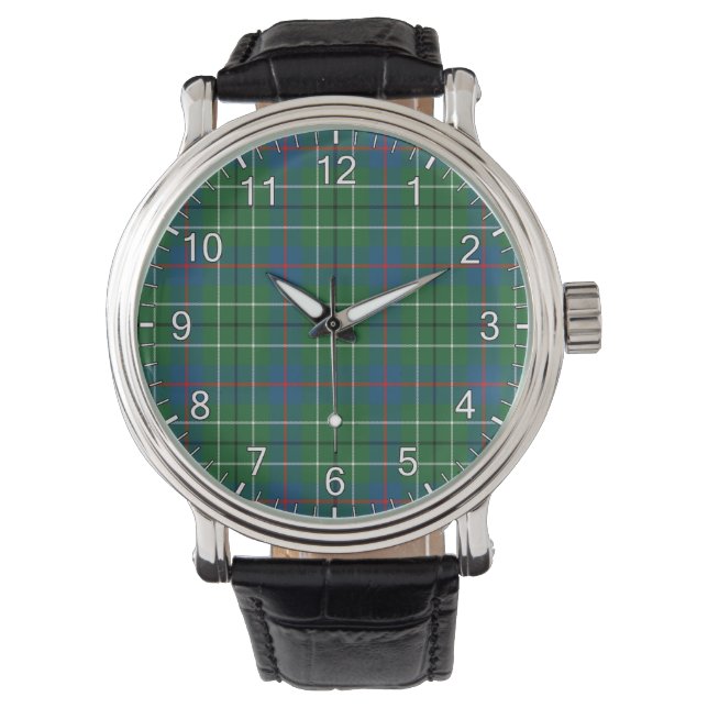 Classic Timeless Clan Duncan Ancient Tartan Plaid  Watch (Front)