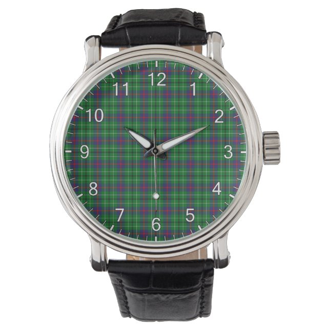Classic Timeless Clan Duncan Tartan Plaid Gift Wat Watch (Front)