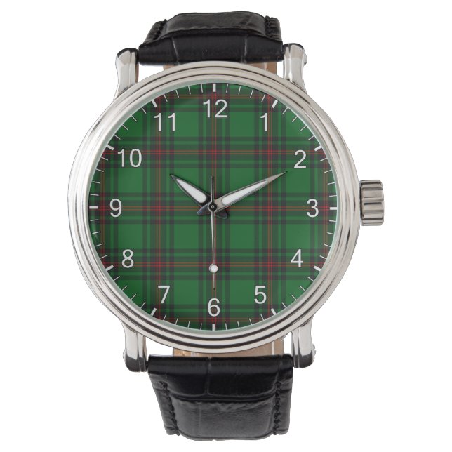 Classic Timeless Clan Fife Tartan Plaid Gift Watch (Front)