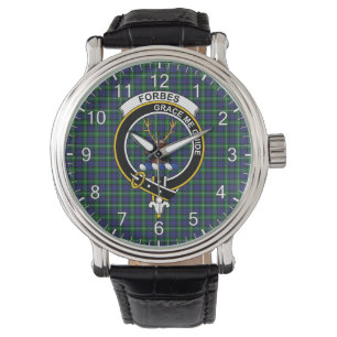 Classic Timeless Clan Forbes Modern Tartan Badge P Watch