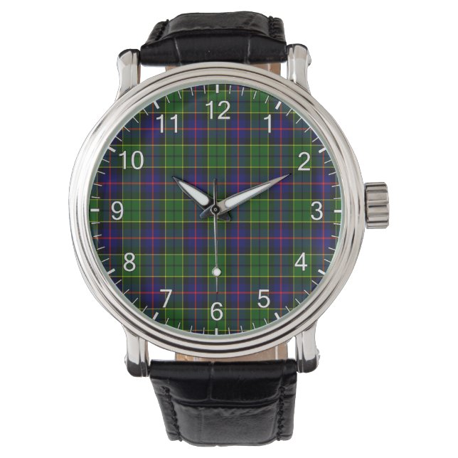 Classic Timeless Clan Forsyth Tartan Plaid Gift Watch (Front)