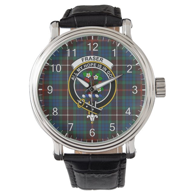 Classic Timeless Clan Fraser Hunting Ancient Tarta Watch (Front)