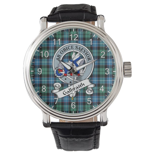Classic Timeless Clan Galbraith Ancient Badge Tart Watch (Front)