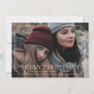 Classic Timeless Merry Christmas Holiday Photo Card