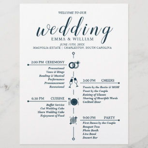 Classic Timeline Wedding Program