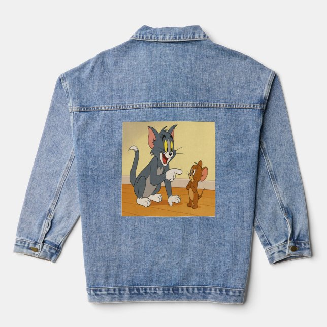 Classic Tom and Jerry Showdown Denim Jacket (Back)
