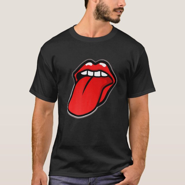 Classic Tongue Out Premium T-Shirt (Front)