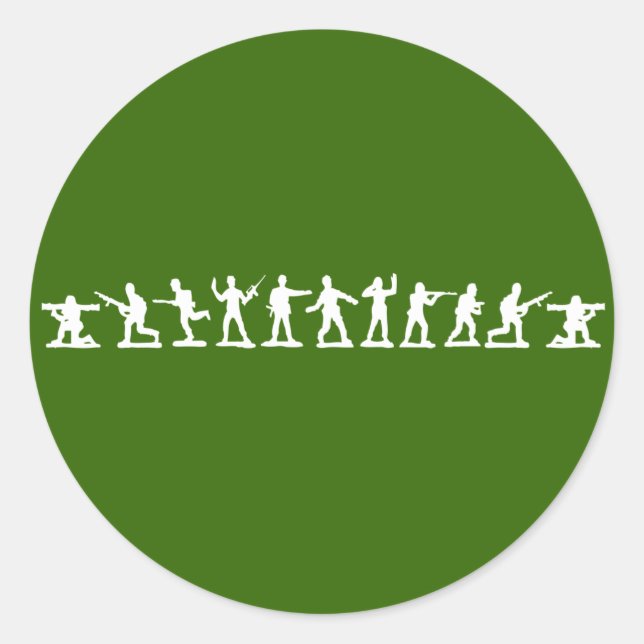 Classic Toy Soldiers Round Sticker (Front)