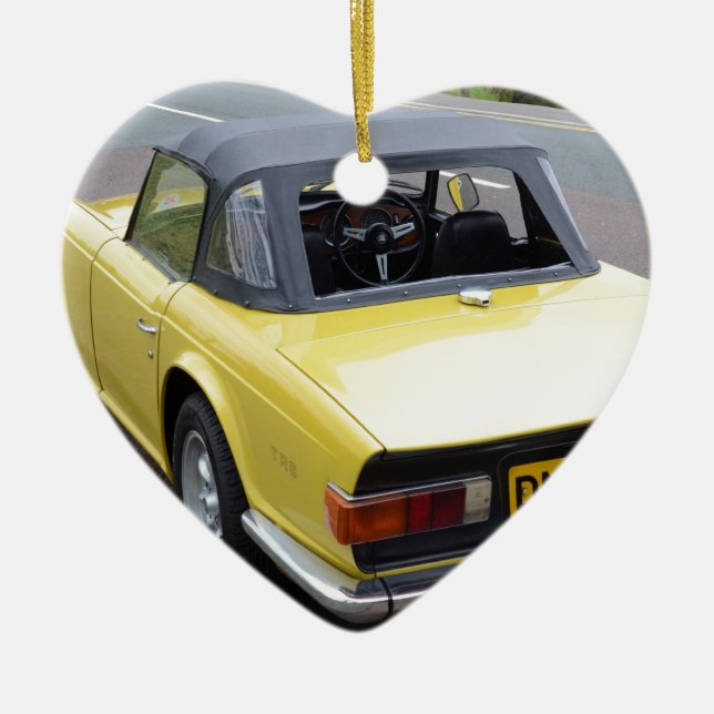 Classic TR6 Triumph Sportscar Ceramic Ornament (Front)