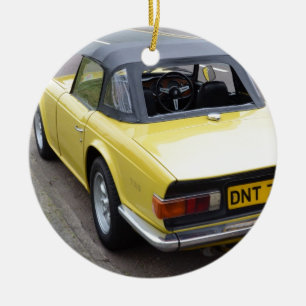Classic TR6 Triumph Sportscar Ceramic Tree Decoration