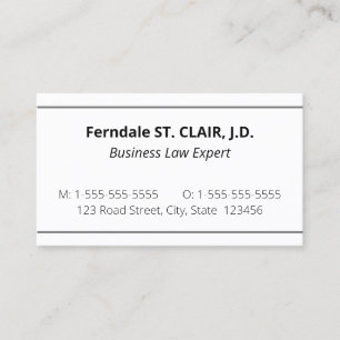 Classic, Traditional Business Card