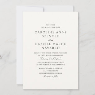 Classic Traditional Formal Wedding Invitation