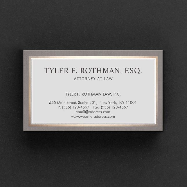 Classic Traditional Lawyer Business Card (Creator Uploaded)