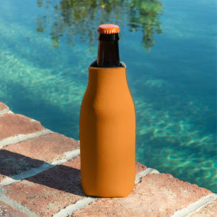 Classic Traditional Pumpkin Orange Solid Colour Bottle Cooler