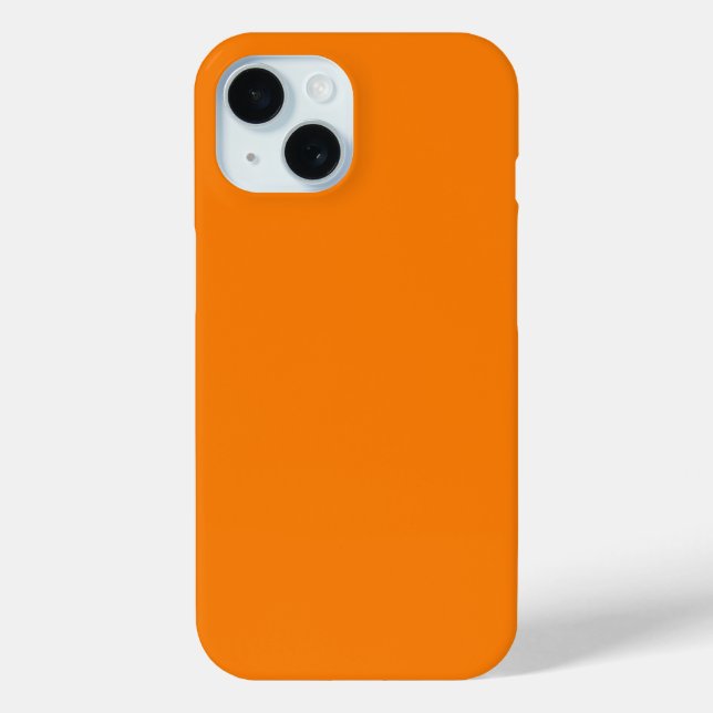 Classic Traditional Pumpkin Orange Solid Colour Case-Mate iPhone Case (Back)