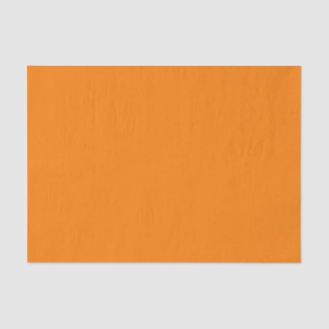 Classic Traditional Pumpkin Orange Solid Colour Tissue Paper (Front)