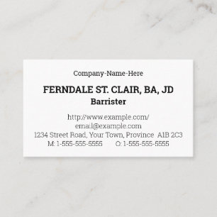Classic, Traditional Style Business Card