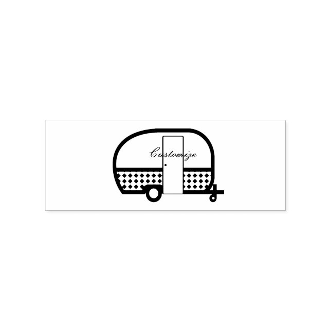 Classic travel caravan trailer Thunder_Cove Rubber Stamp (Imprint)