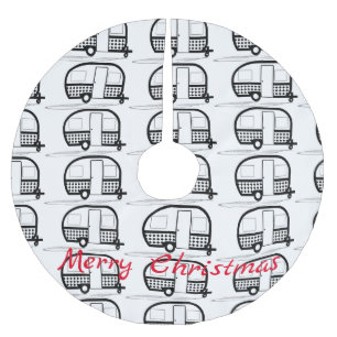 Classic Travel Trailer Caravan Thunder_Cove Brushed Polyester Tree Skirt