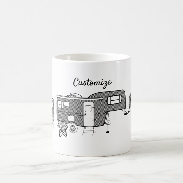 Classic Travel Trailer Caravan Thunder_Cove Coffee Mug (Center)