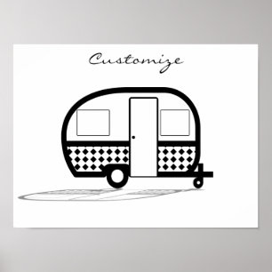 Classic Travel Trailer Caravan Thunder_Cove Poster