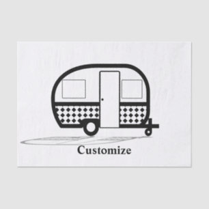 Classic Travel Trailer Caravan Thunder_Cove Tissue Paper