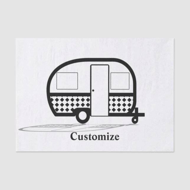Classic Travel Trailer Caravan Thunder_Cove Tissue Paper (Front)